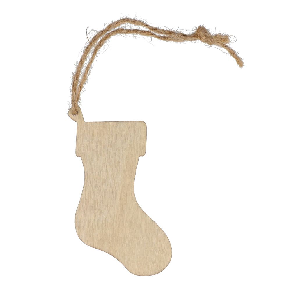 Houten kerstornament kerstsok