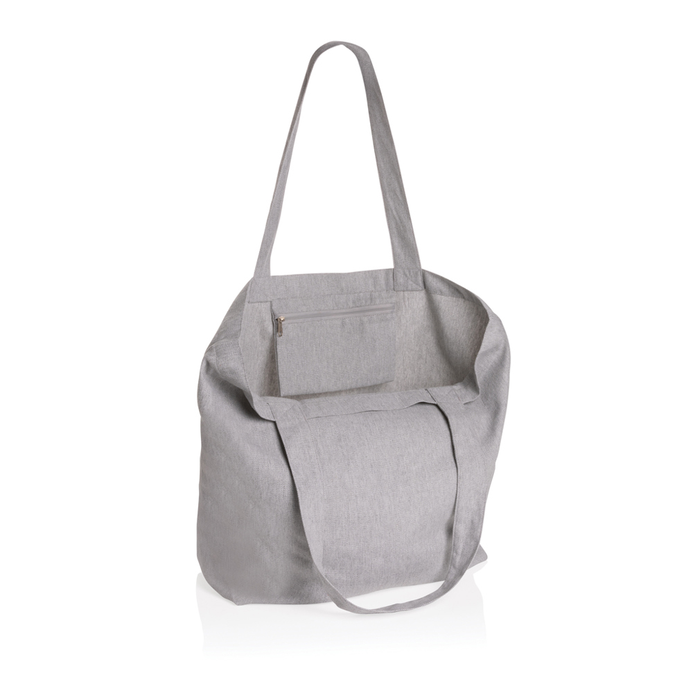 Impact Aware™ re-canvas shopper met vakje 240gsm ongeverfd