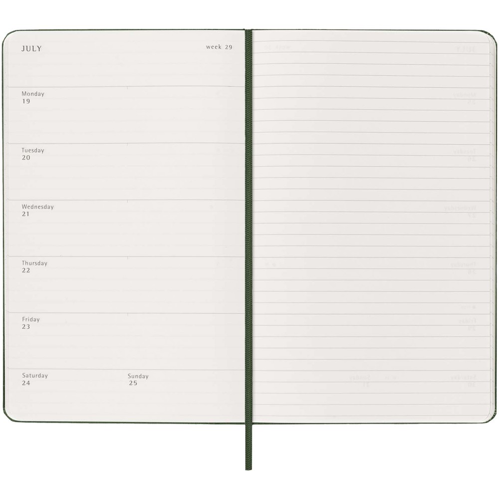 Moleskine week-agenda voor 12 maanden met harde kaft L