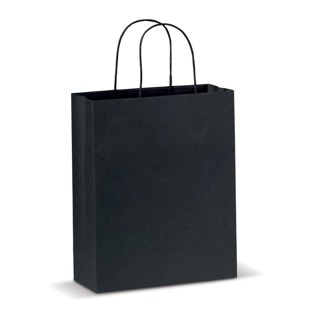 Draagtas papier middel 120g/m² - Zwart