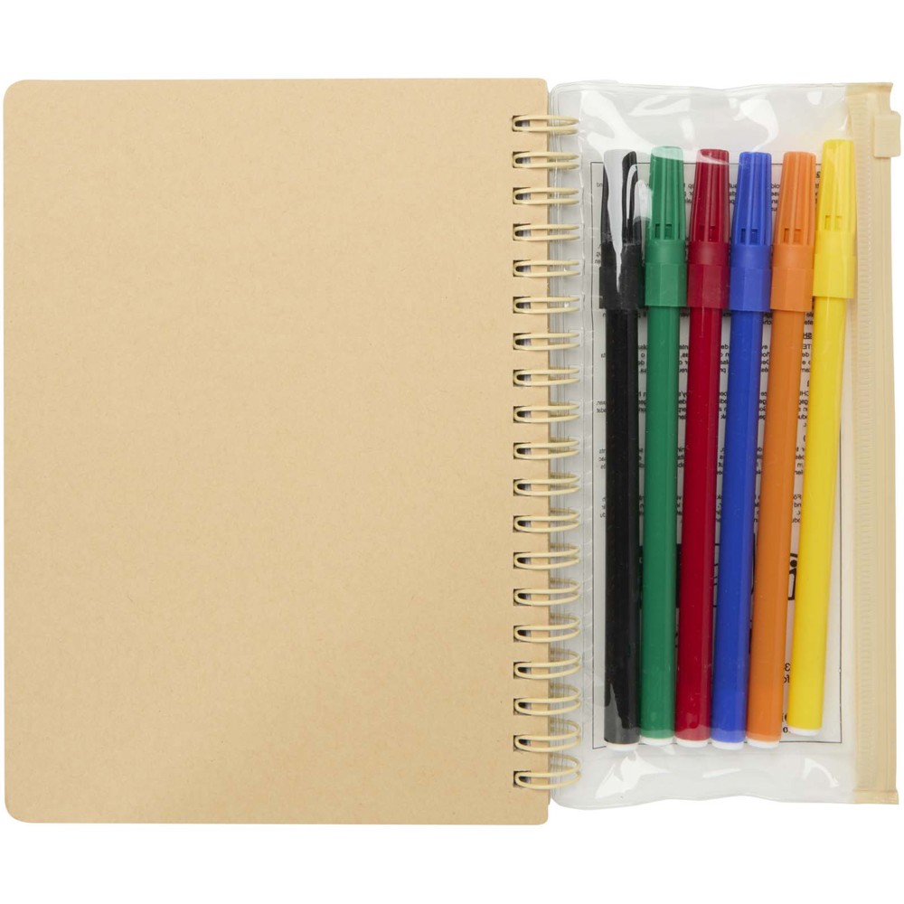 Squiggle B6 notitieboek met harde kaft en stiftenset