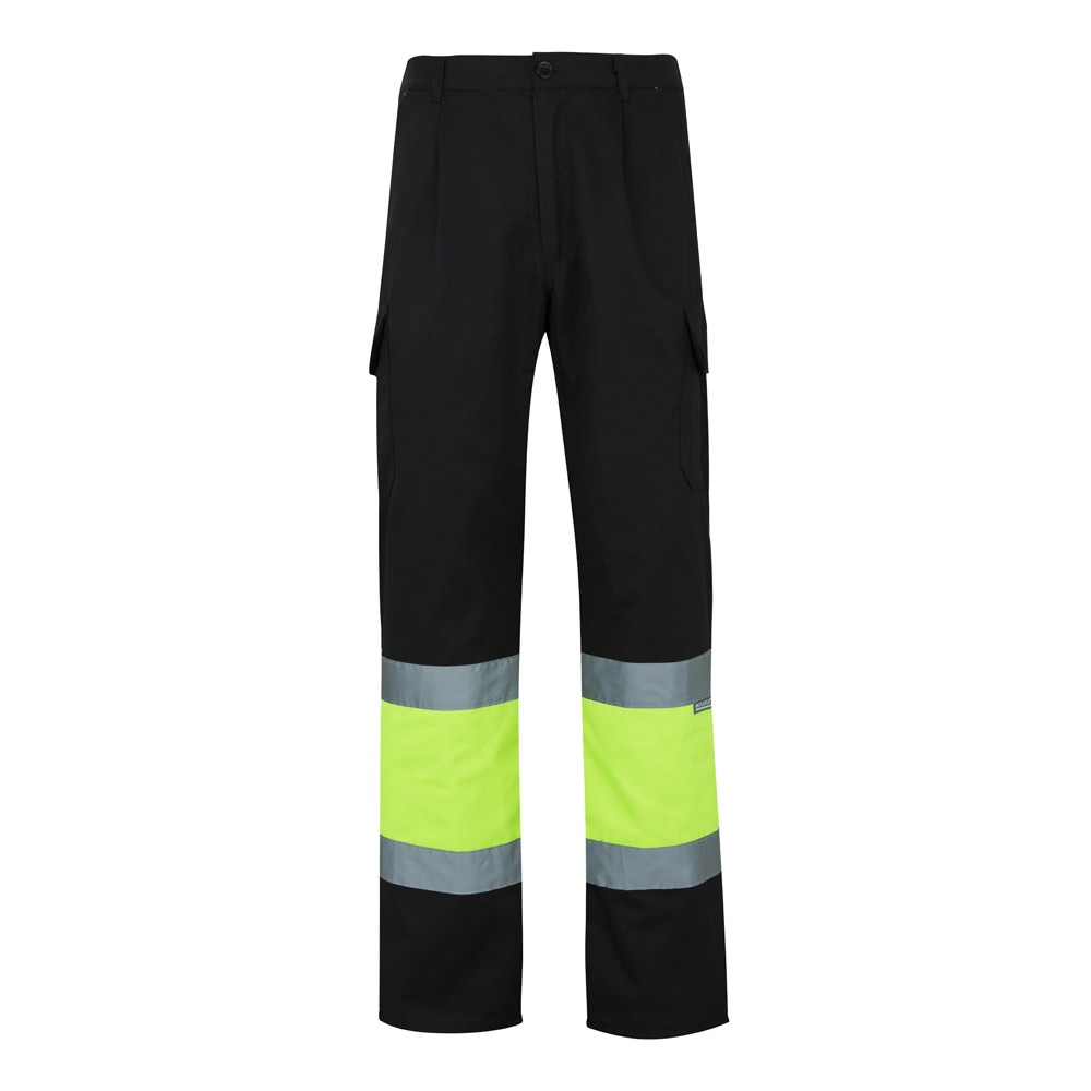 VL POSEIDON. Tweekleurige keperbroek met meerdere zakken (210g/m²), van katoen (20%) en polyester (80%)