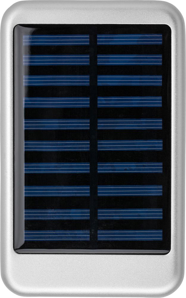 Powerbank Tycho | Aluminium | Solar | 4.000 mAh - Zilver