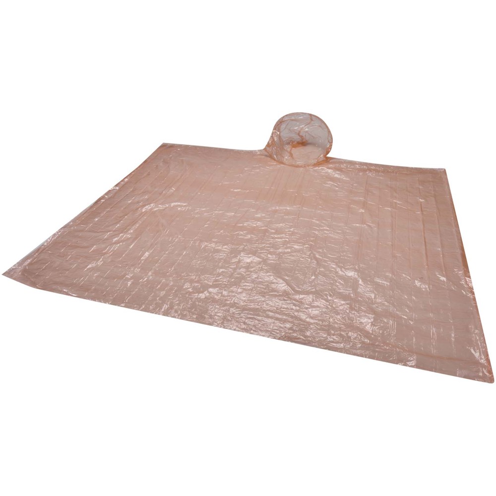 Fog poncho in ronde plastic verpakking met karabijnhaak