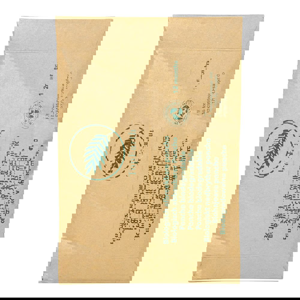 Biologisch afbreekbare regenponcho