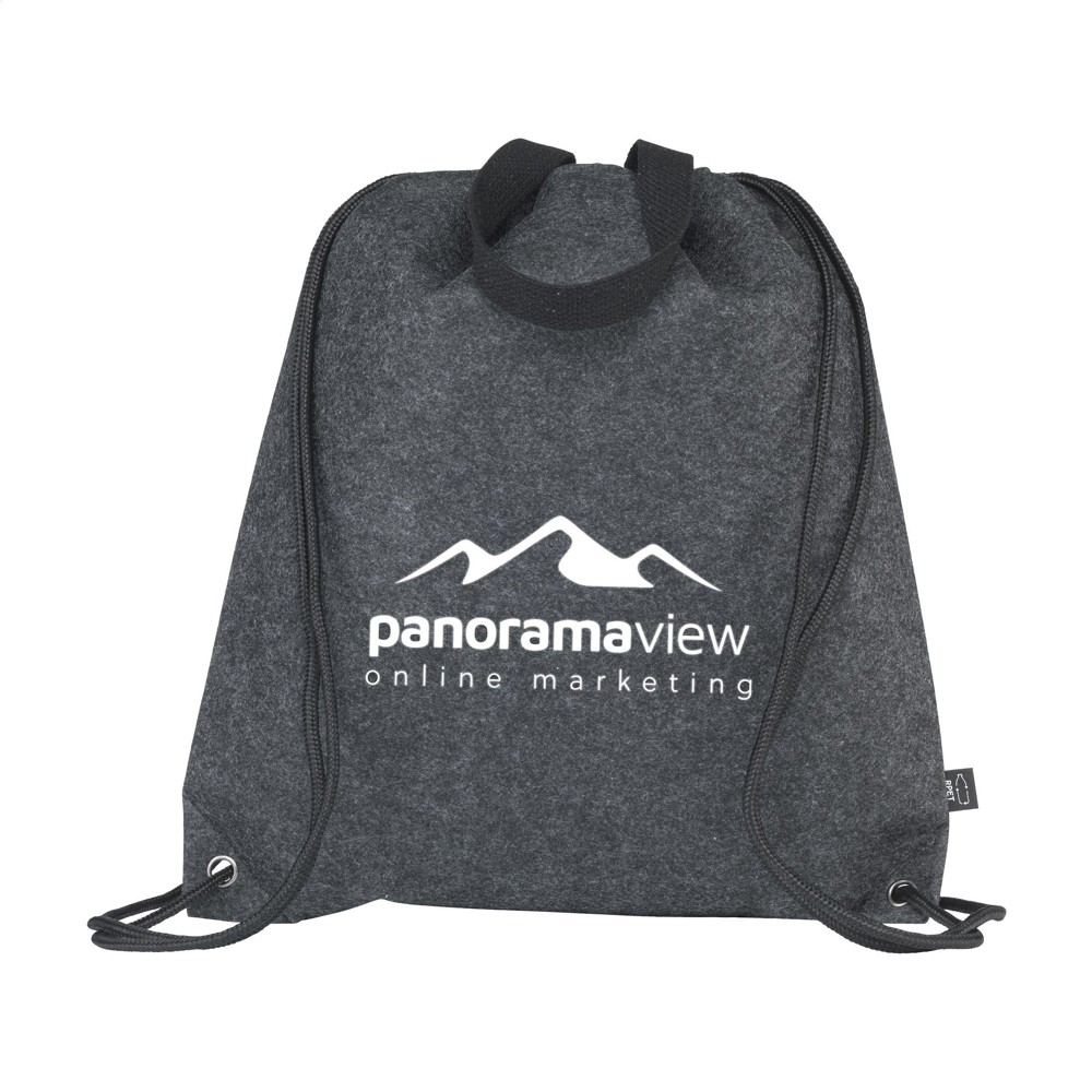 GRS RPET Felt PromoBag Plus rugzak - Donkergrijs