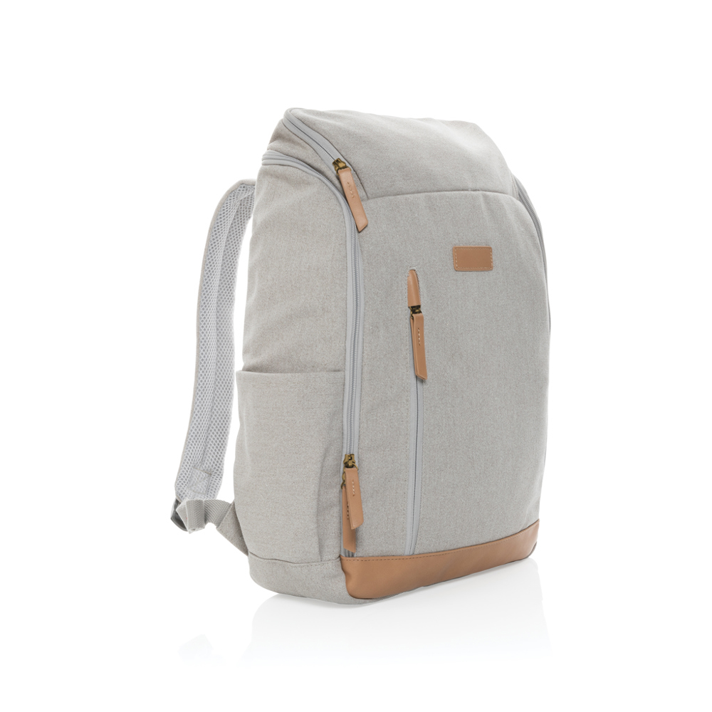 Impact AWARE™ 16 oz. rcanvas 15 inch laptoprugzak - grijs (± PMS 7538)