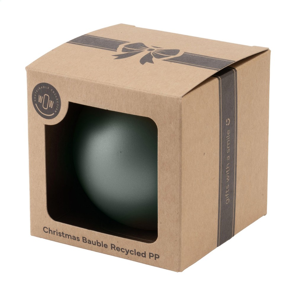 Kerstbal Ø 7cm Recycled PP Box - Made in Europe - groen
