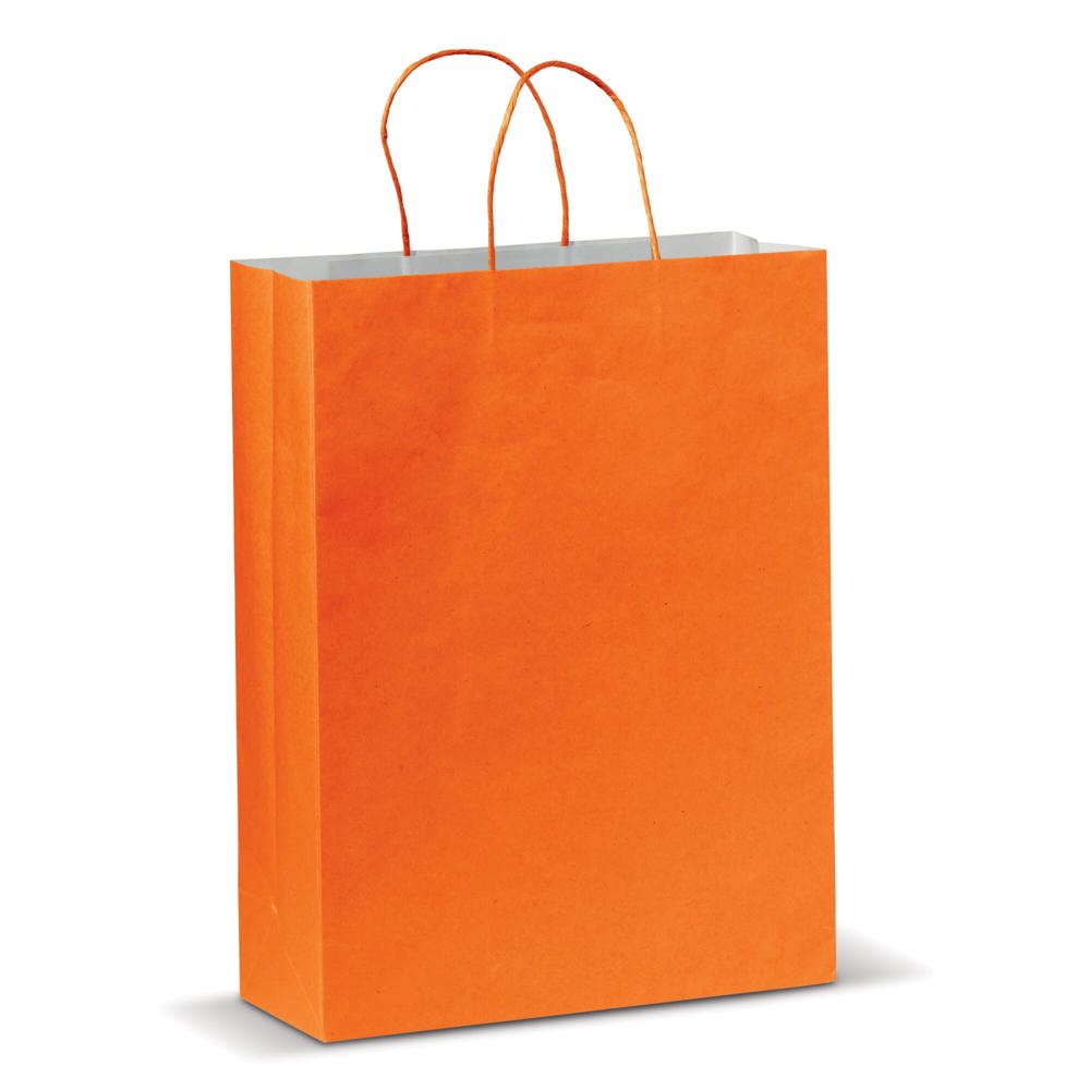 Draagtas papier groot 120g/m² - Oranje
