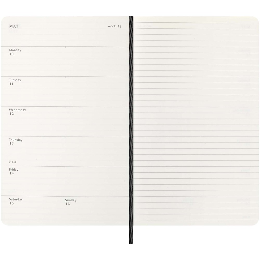 Moleskine week-agenda voor 12 maanden met zachte kaft L