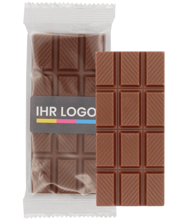 Chocoladereep 50gr. Volle melk met sticker