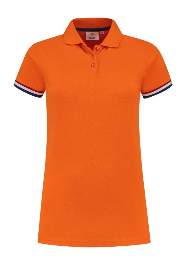 Lemon & Soda Flag Polo for her - Orange NL flag