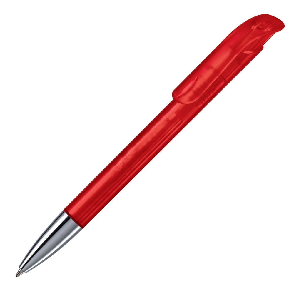 Balpen Atlas transparant metalen tip - Transparant / Rood