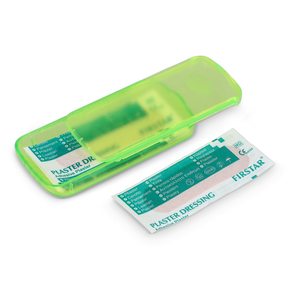 Pleistersdoosje met 5 PE-pleisters (56 × 18 mm) - lichtgroen
