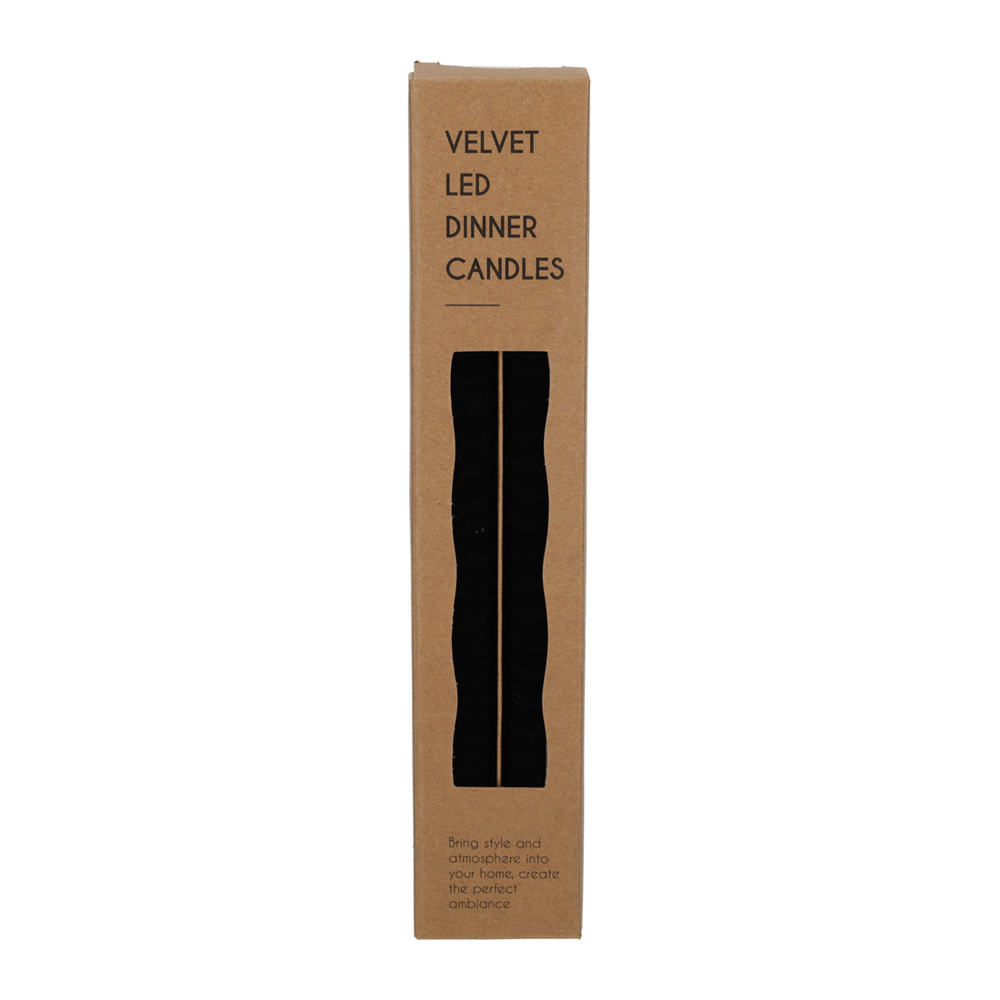 JENS Living LED Dinerkaars Fluweel Zwart /2