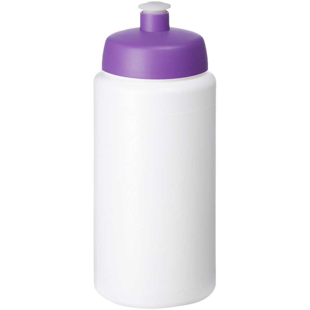 Baseline® Plus grip 500 ml sportfles met sportdeksel - Wit, Paars