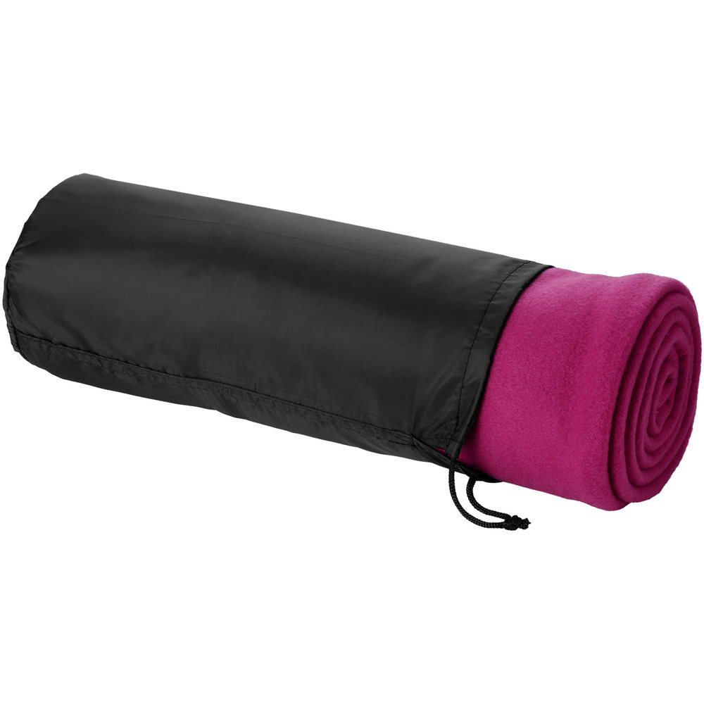 Huggy fleecedeken met hoes 150x120 cm - magenta