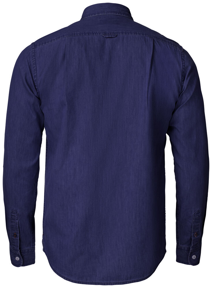 Cutter & Buck - Ellensburg Denim Shirt Heren Donker Indigo 4XL