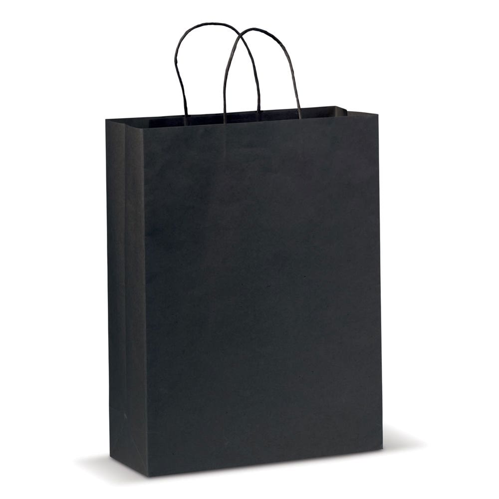 Draagtas papier groot 120g/m² - Zwart