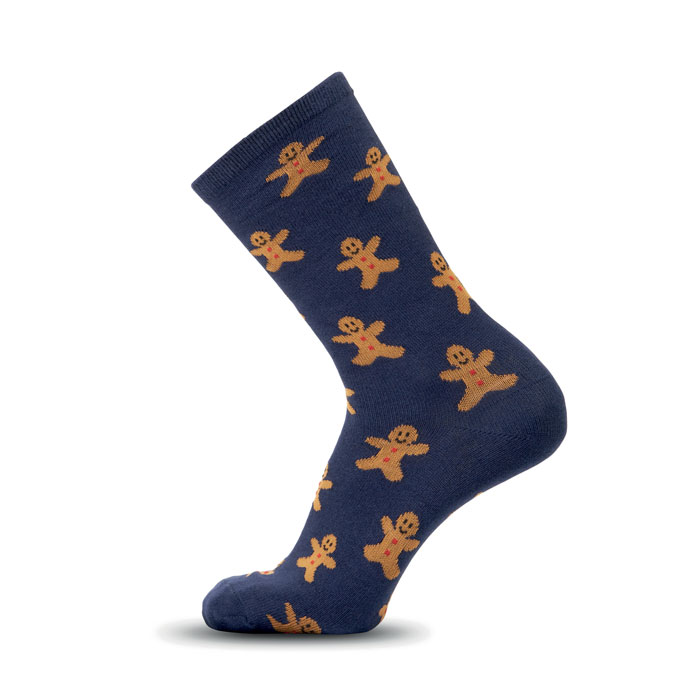 SOC MEDIUM - Paar kerstsokken M - blauw