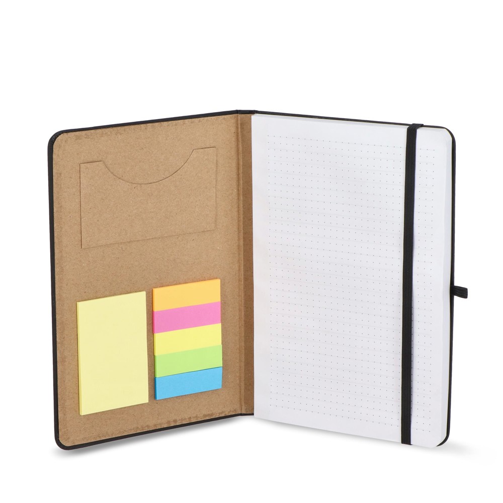 Notitieboek Olmo hardcover PU A5 met sticky notes