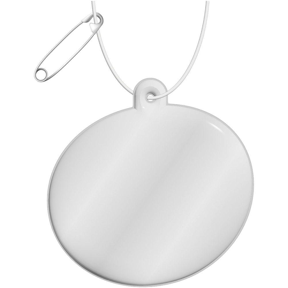 RFX™ H-09 ovale reflecterende pvc hanger - Wit