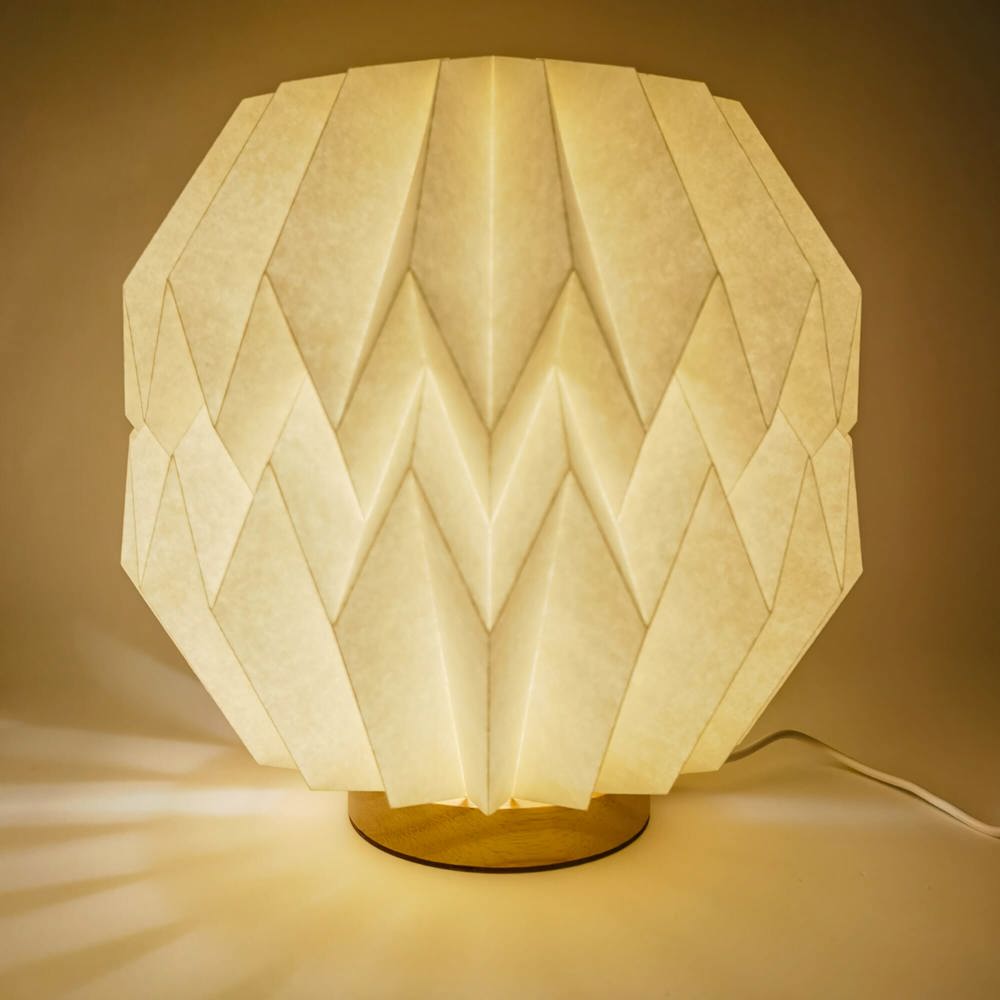 Coollux opvouwbare Origami-geïnspireerde papieren LED-lamp Luna 25cm