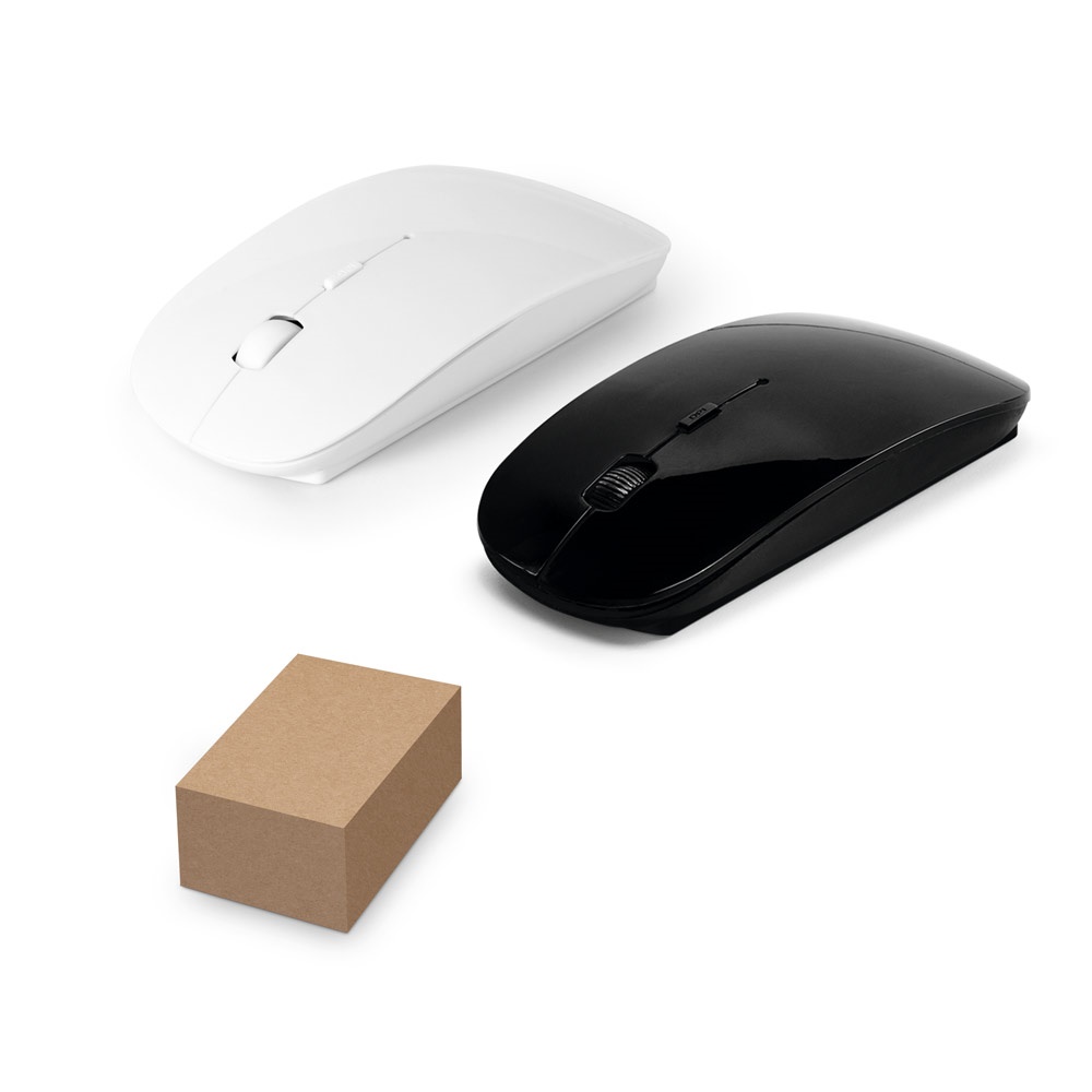 BLACKWELL. Draadloze muis op batterijen in Gerencycled ABS (100% rABS)