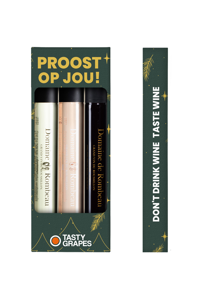 Tasty Grapes | Moments Proeverij | Domaine de Rombeau mix | 3x 100 ML | rPET | Proost op jou!