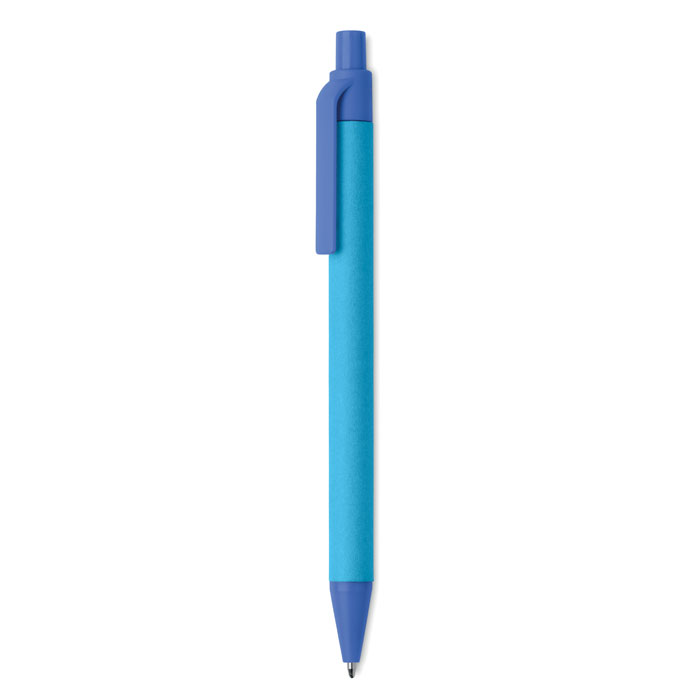 CARTOON COLOURED - Balpen van papier/maïs PLA - Blauw