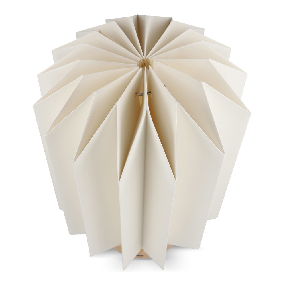 Coollux vouwbare papieren LED lamp Eos op houten voet, 25 cm (brievenbus doos)