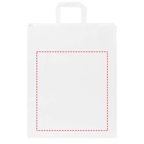 Papieren tas 80-90 g/m2 gemaakt van kraftpapier met platte handgrepen - 32 x 12 x 40 cm