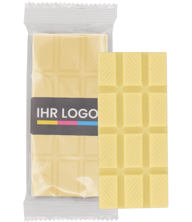 Chocoladereep 50gr. Wit met sticker