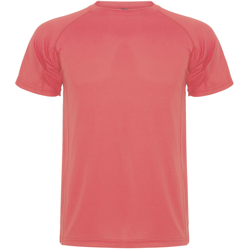 Montecarlo 150 g/m² sportshirt met korte mouwen voor kinderen - Fluorkoraal