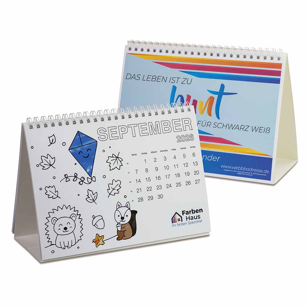 Bureaukalender kleuren - individueel