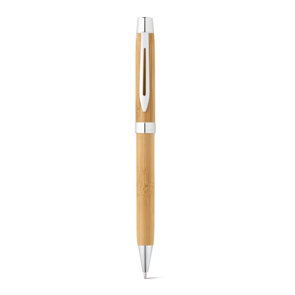 BAHIA II. Bamboe balpen met clip en draaimechanisme