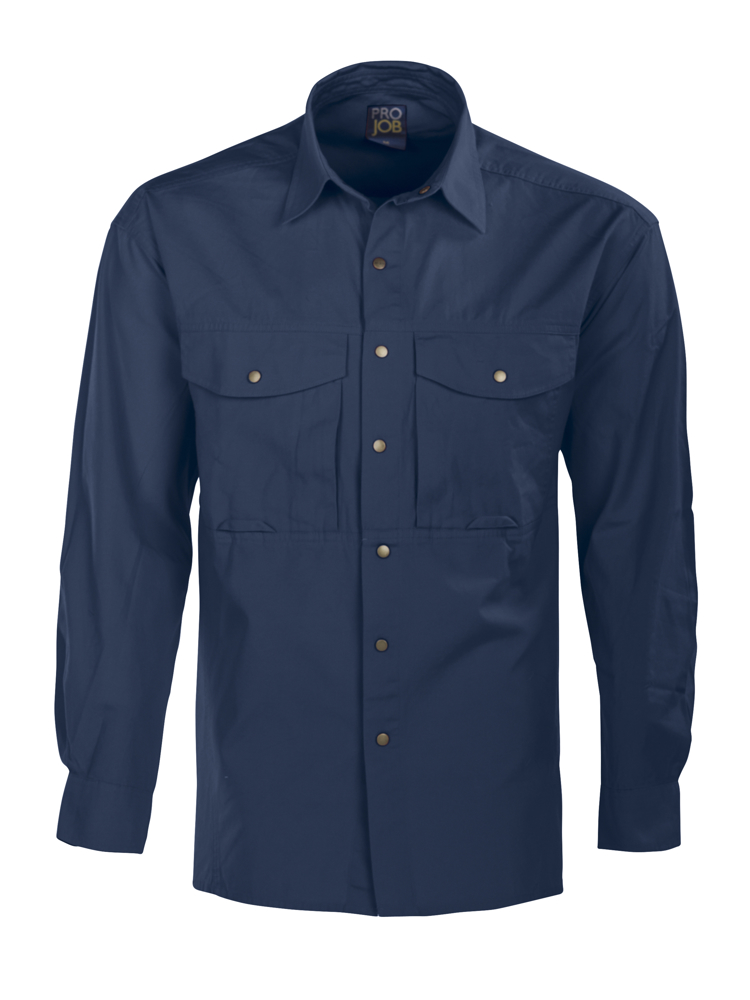 5210 HEMD LANGE MOUWEN - Marine