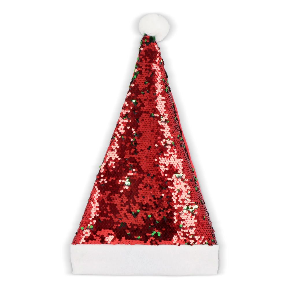 Tweekleurige pailletten kerstmuts