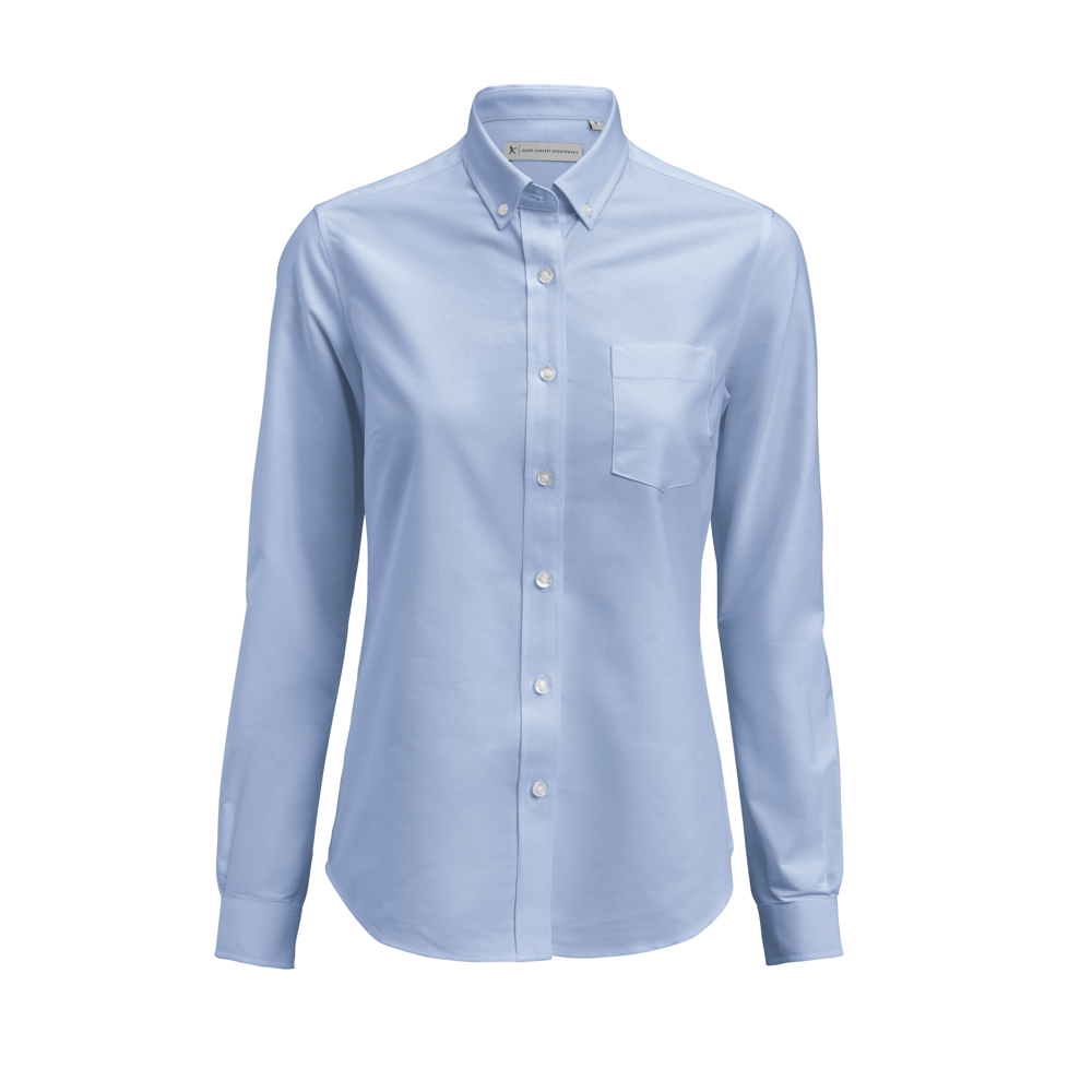 Allen Oxford Hemd Dames - Lichtblauw
