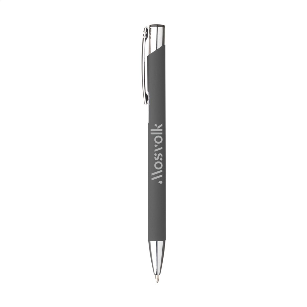 Ebony Soft Touch pennen - grijs (± PMS 2334C)