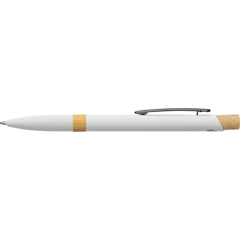 Balpen Calandra | Gerecycled | Bamboe - Wit