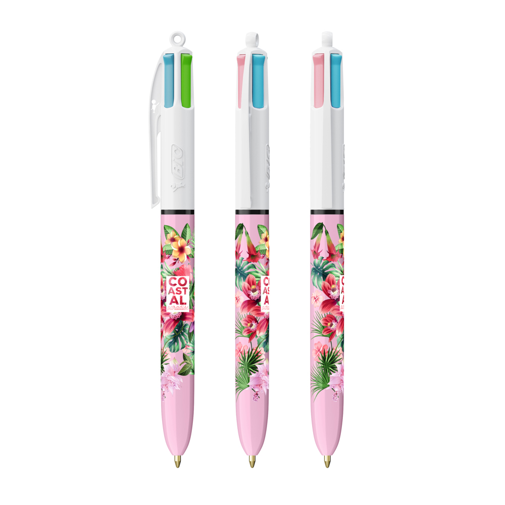 BIC® 4 Colours Fashion balpen + Lanyard