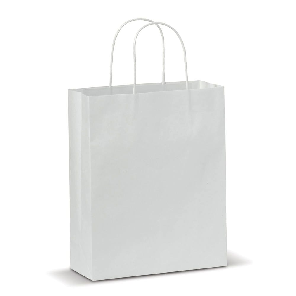 Draagtas papier middel 120g/m² - Wit