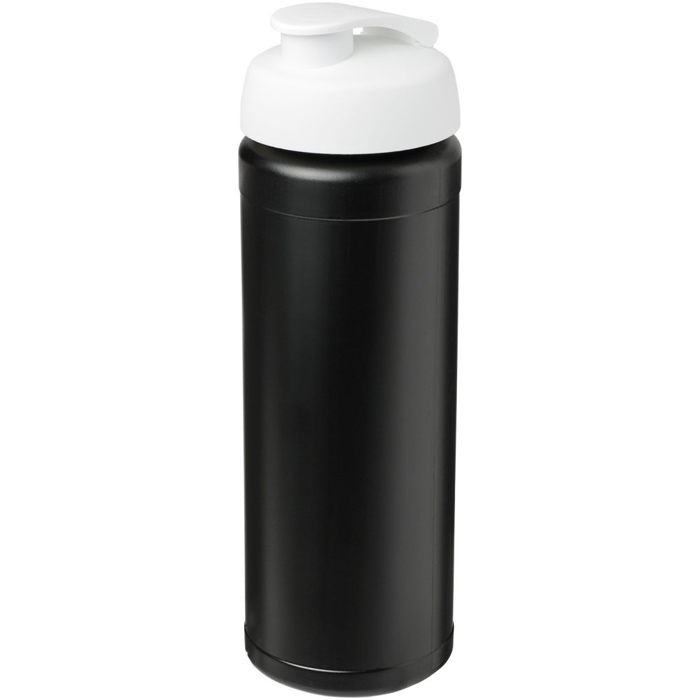 Baseline® Plus grip 750 ml sportfles met flipcapdeksel - Zwart, Wit
