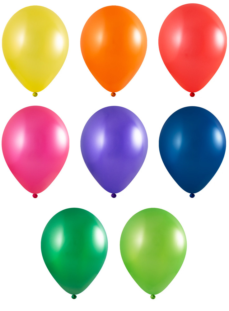 Ballonnen bedrukt qualityprint Ø 33 cm / omvang 85-95 cm / 11 inch - Assorti Metallic