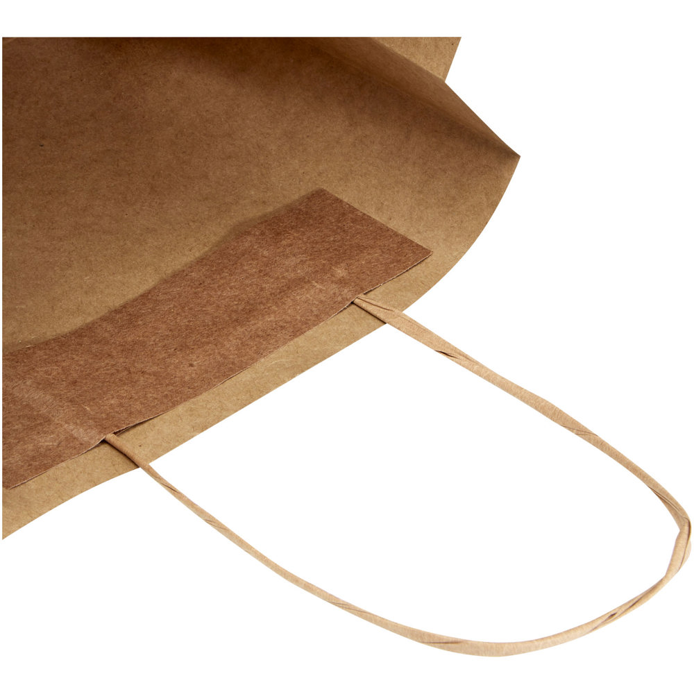 Papieren tas 120 g/m2 gemaakt van kraftpapier met gedraaide handgrepen - 24 x 9 x 24 cm