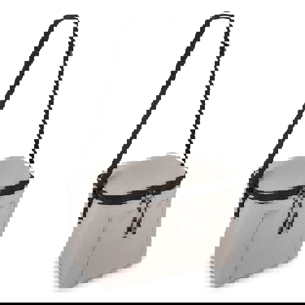 600D gerecycled PET koeltas voor 6 blikjes 25 x 14.5 x 15.5 cm 5 L - Grijs