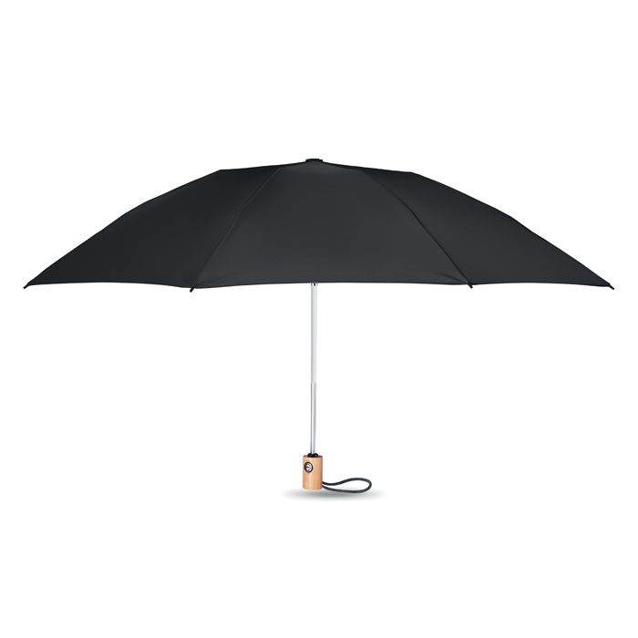 LEEDS - 23 Inch opvouwbare paraplu - Zwart