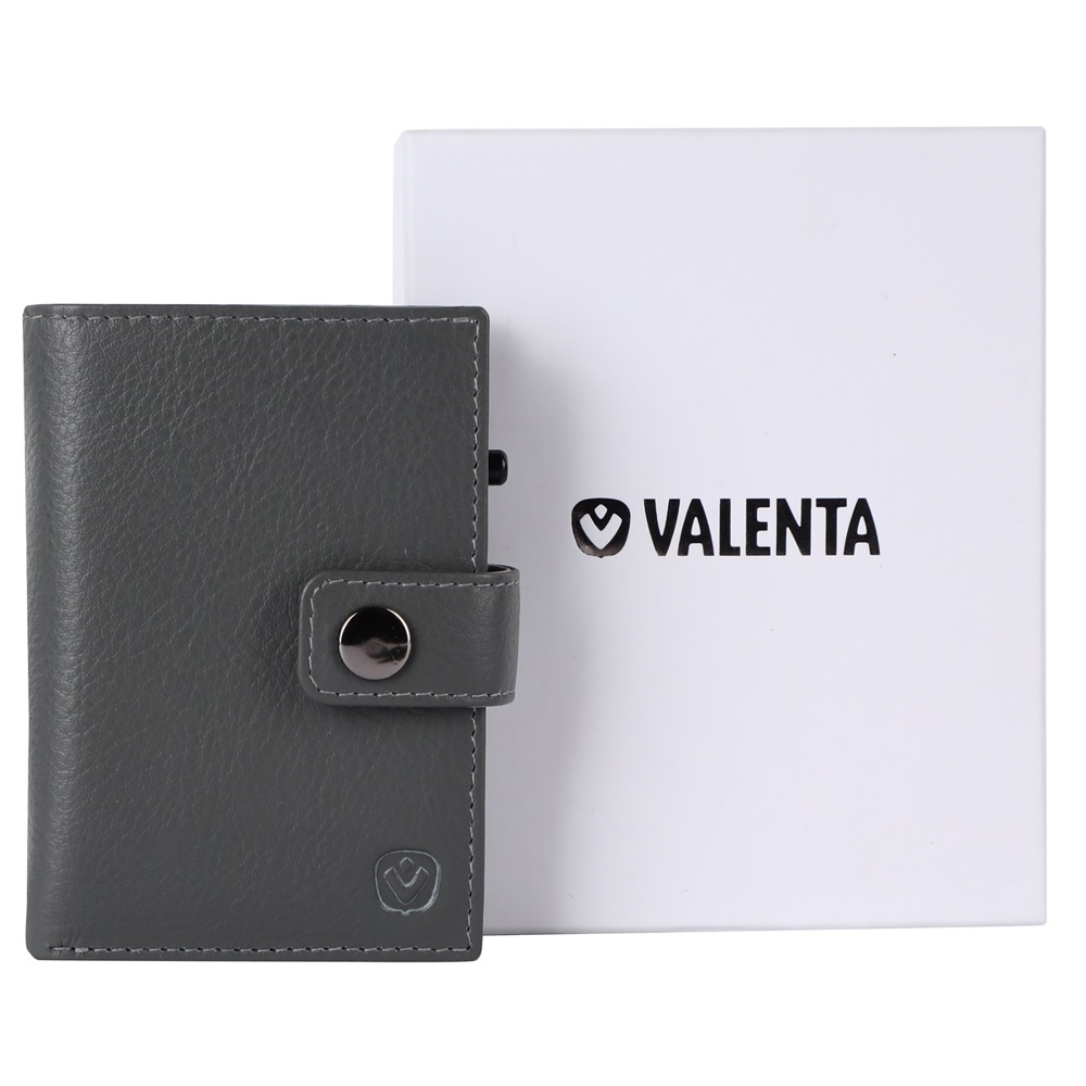 Card Wallet Leather MagSafe Luxe Grey