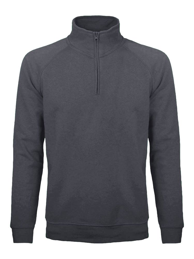 BS Sirio half zip sweater, 280 gr/m² - Donkergrijs (PMS 7540C)